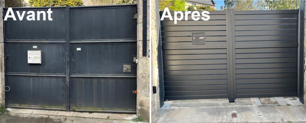 Avant/après changement de portail en alu