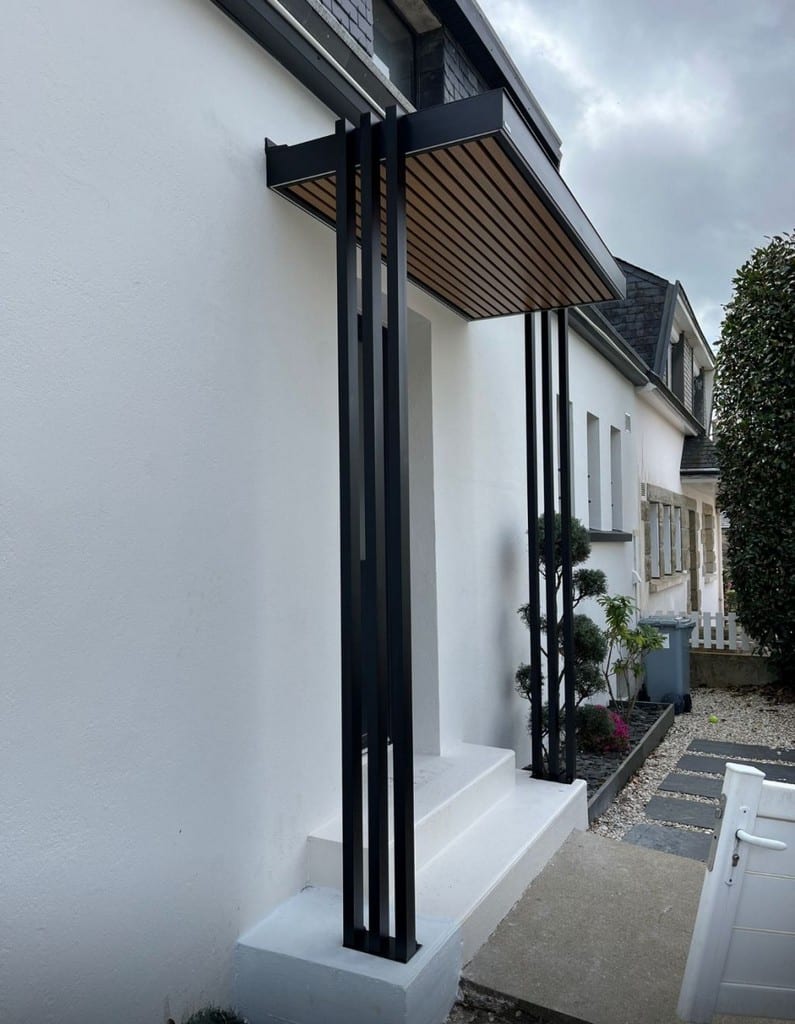 Porsche en aluminium pour porte d'entrée